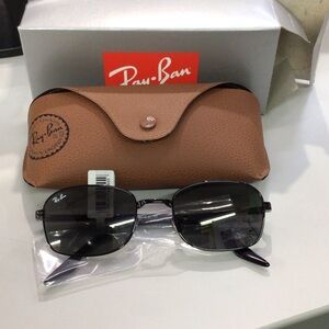 Ray-Ban 3690 Black Sunglasses with Tan Case